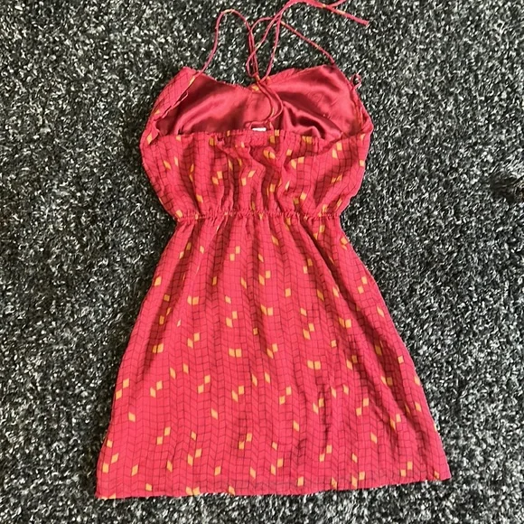 Red Roxy Halter Dress size medium - Picture 2 of 7